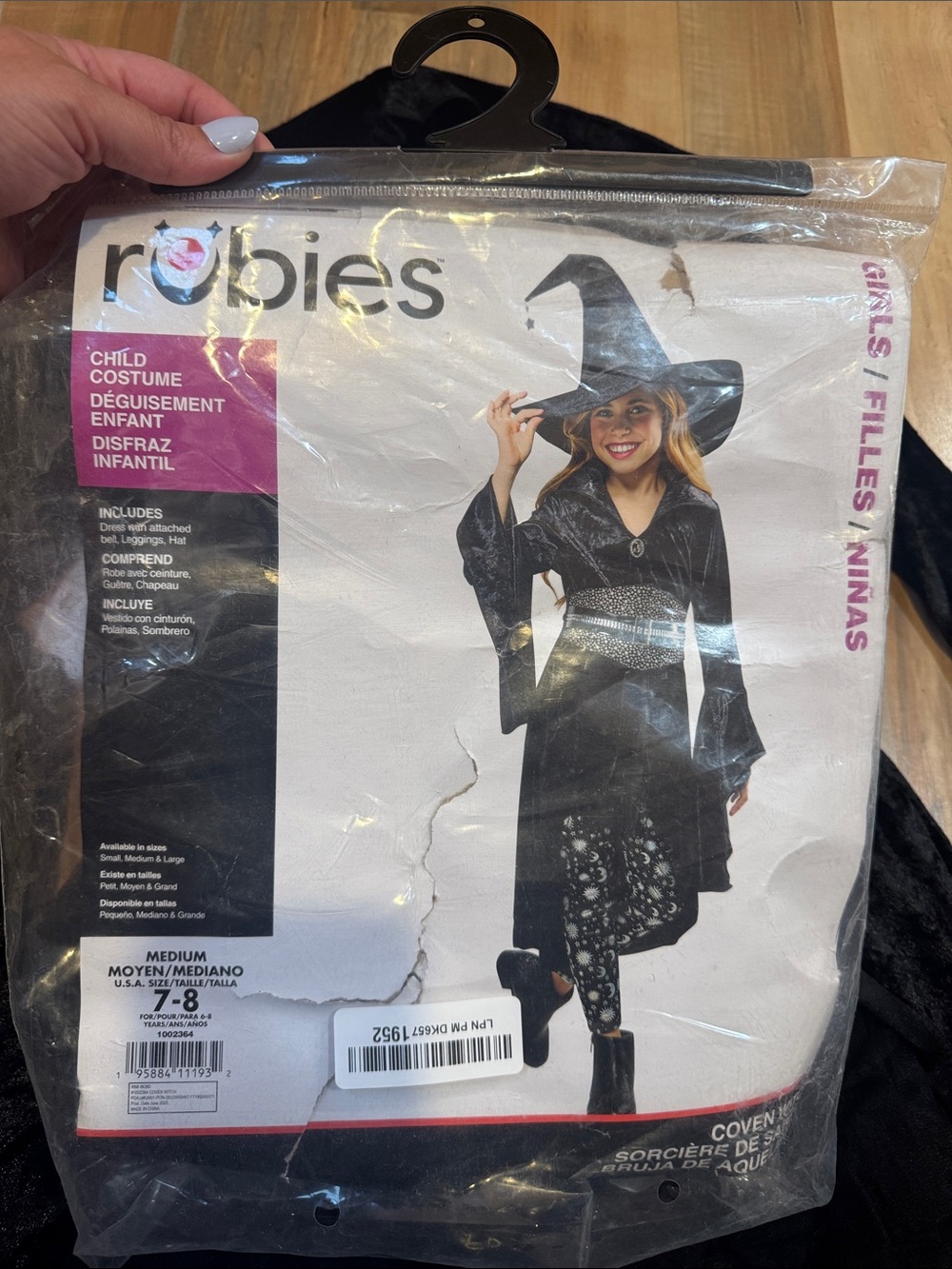 Rubie's Girls Black Witch Costume with Hat